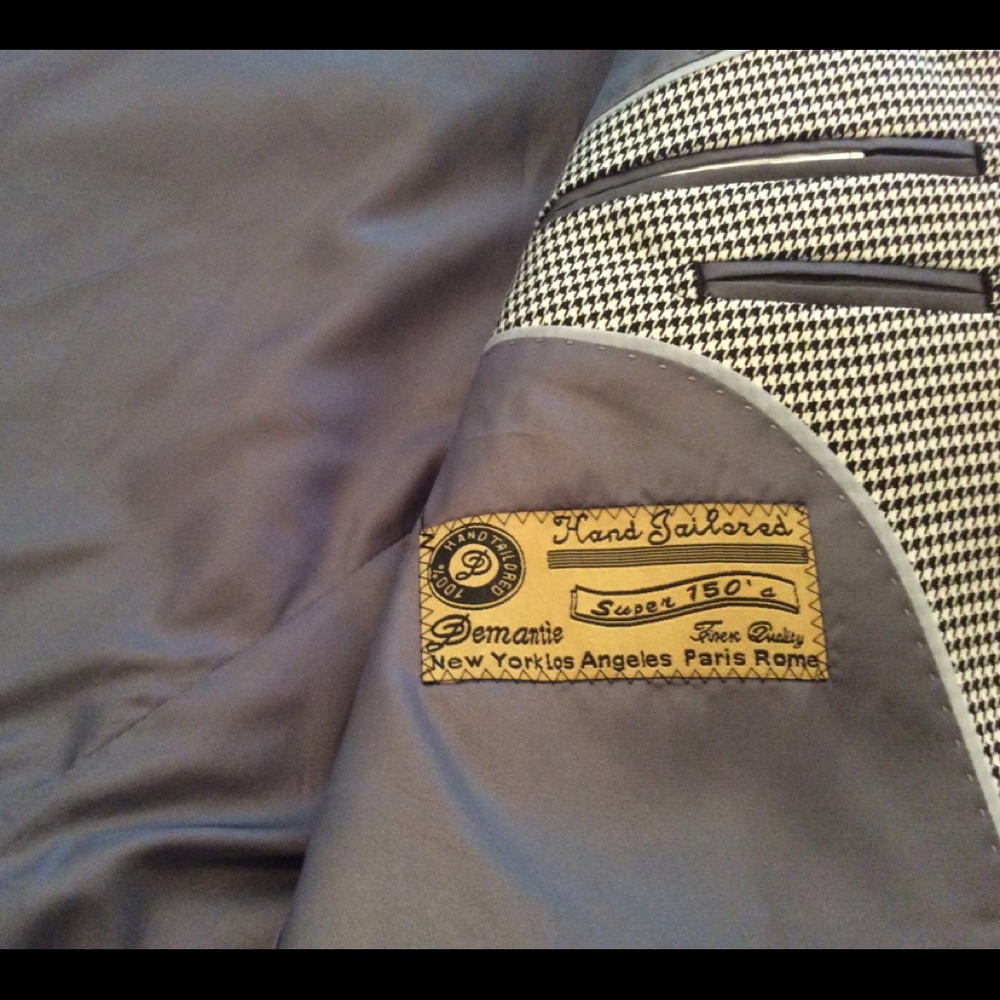 NEW MEN’S CLASSIC SPORTCOAT MINI HOUNDSTOOTH - Picture 5 of 6